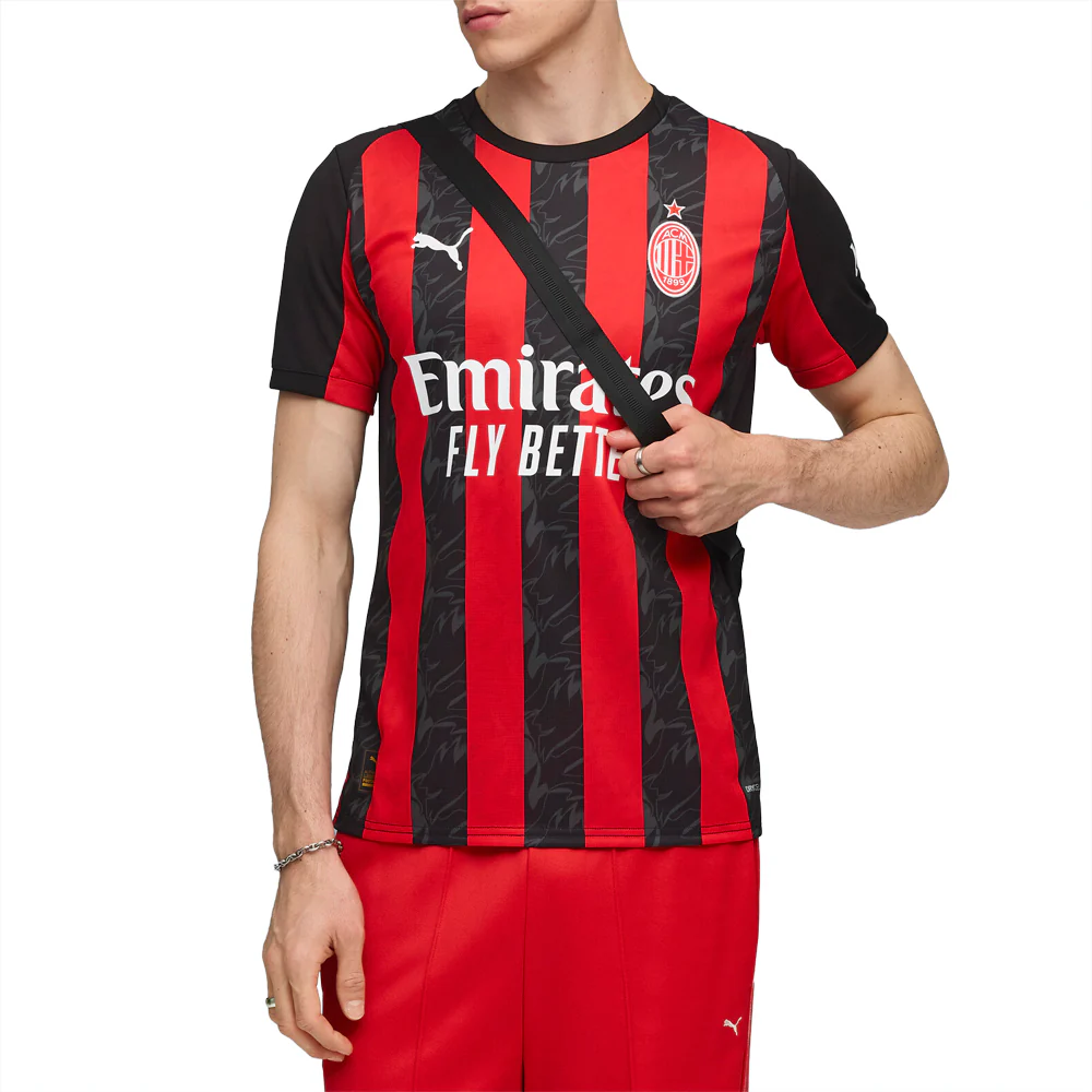 AC Milan Home Crew Neck Short Sleeve Soccer Jersey - Image 3