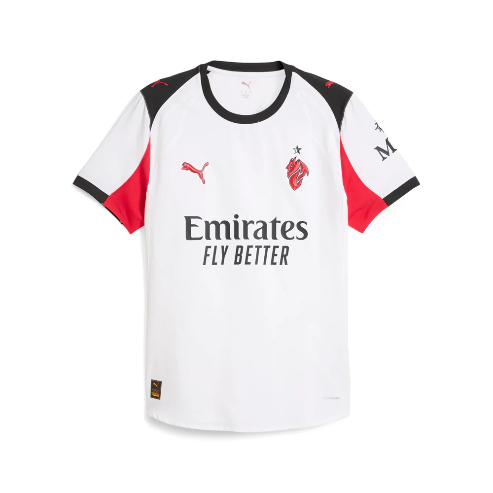 AC Milan Crew Neck Short Sleeve Soccer Away Jersey Authentic