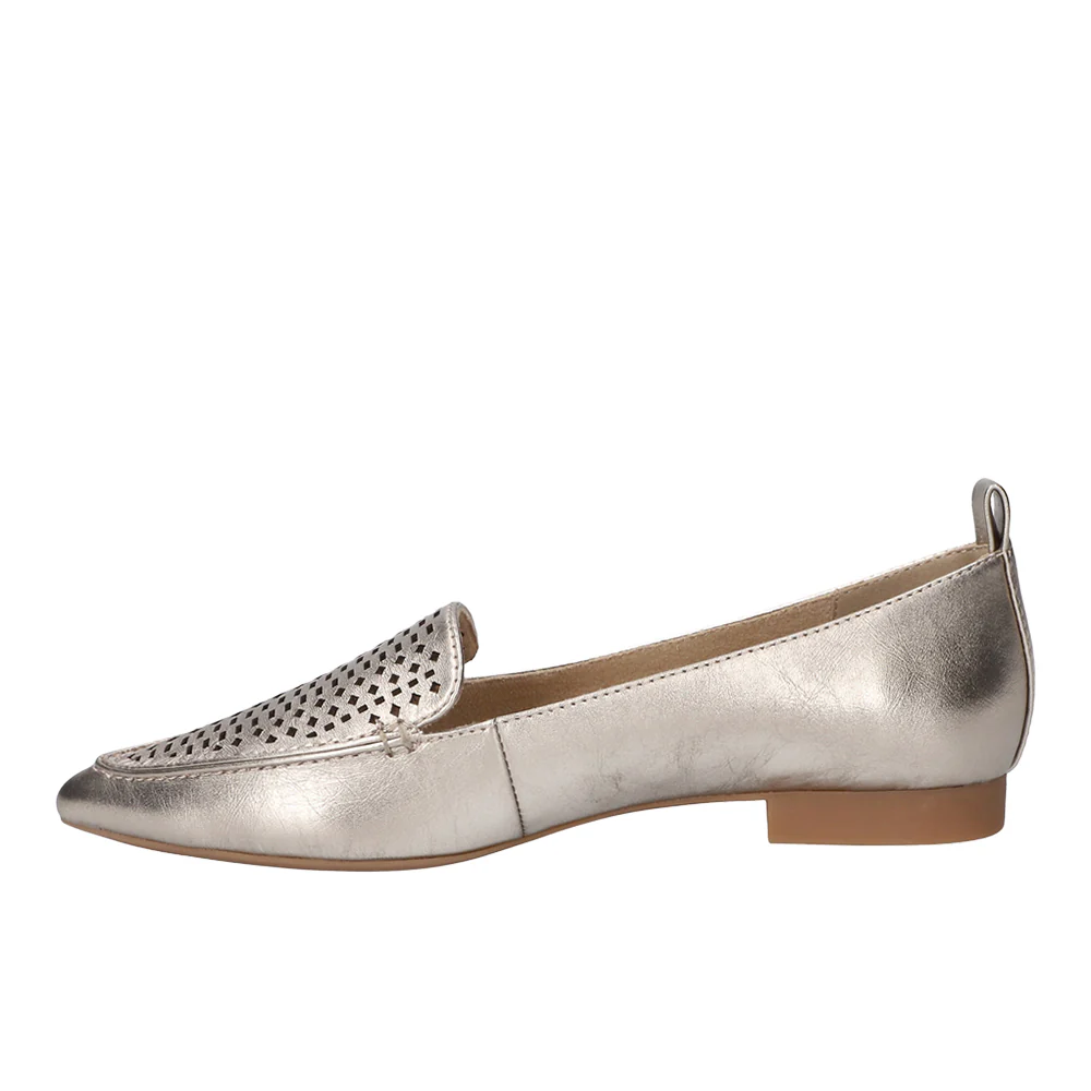 Alessi Cut-Outs Metallic Slip On Flats - Image 3