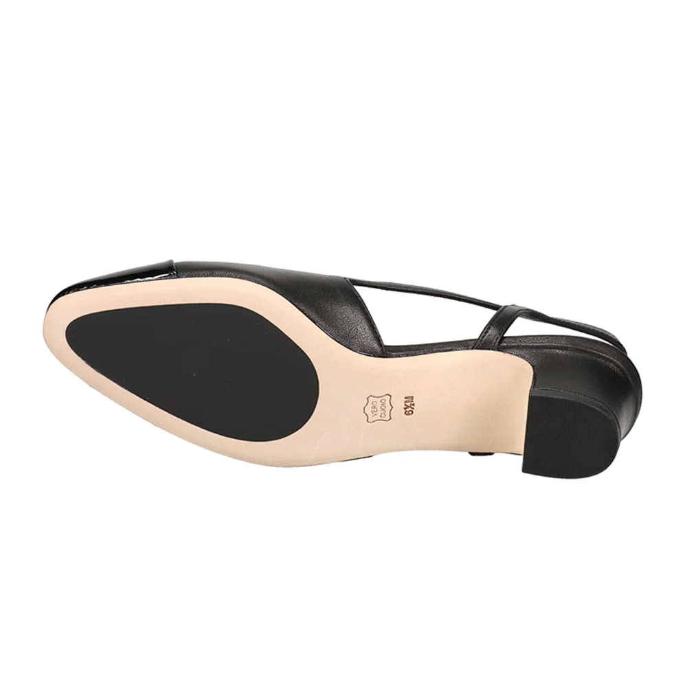 Aliz Round Toe Slingback Pumps - Image 5