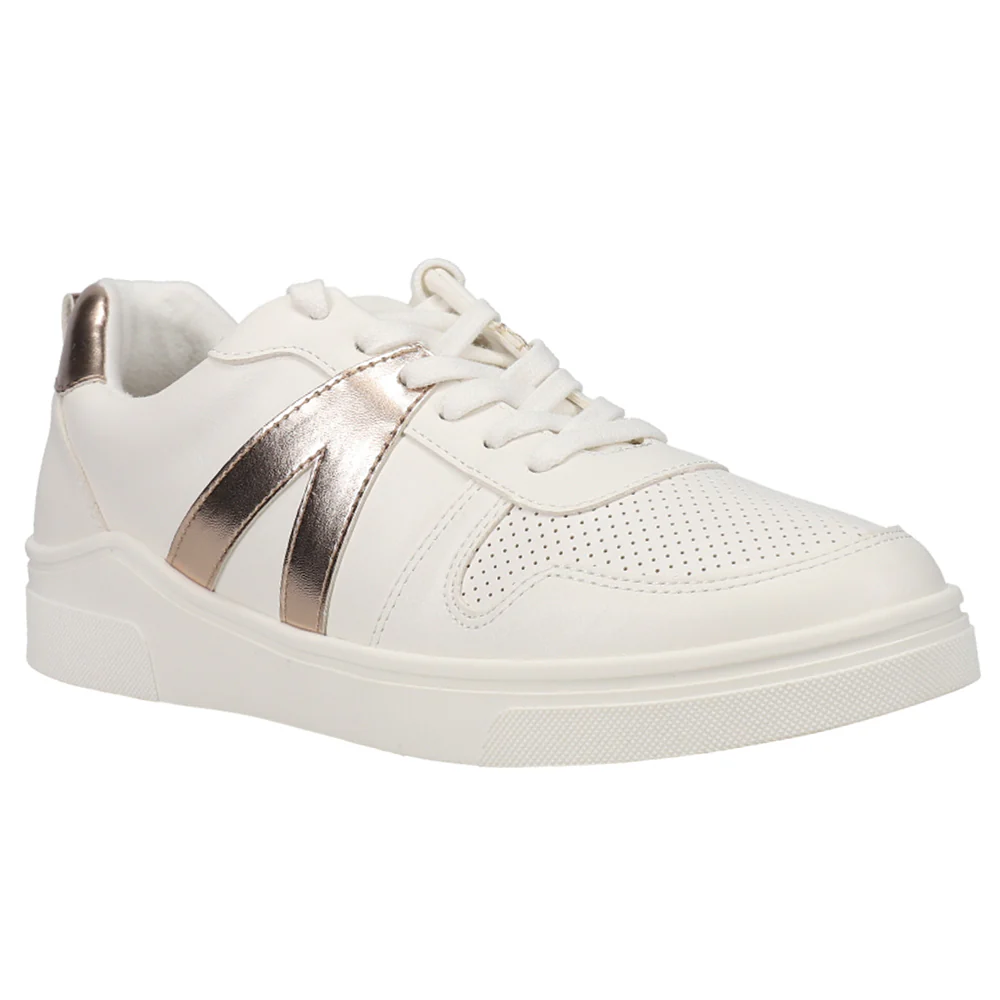 Alta Metallic Perforated Lace Up Sneakers - Image 2