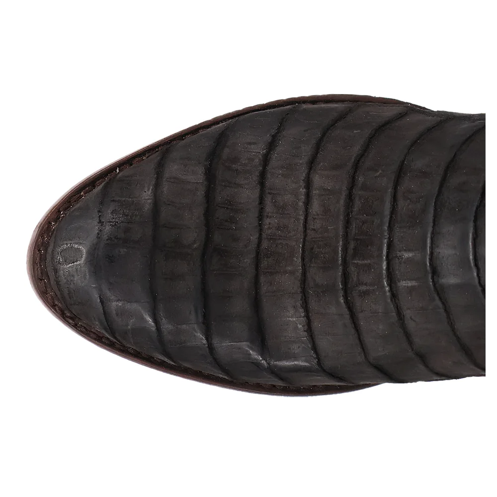 Alvis Emrboidered Caiman Round Toe Pull On Cowboy Boots - Image 4