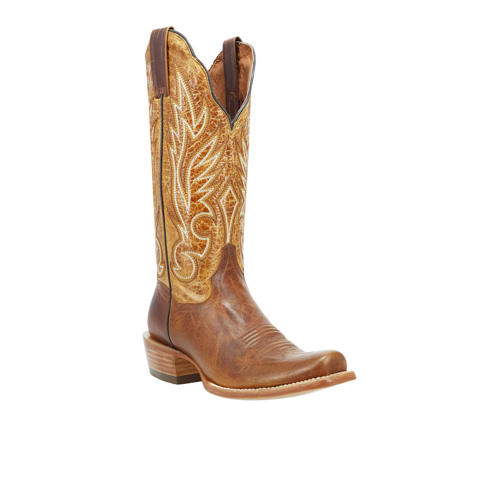 Amber Embroidered Trail Square Toe Pull On Cowboy Boots - Image 2