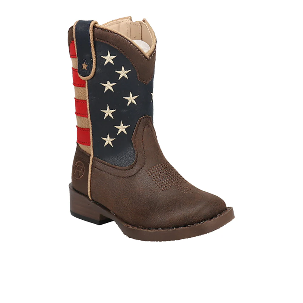 American Patriot Square Toe Cowboy Boots (Toddler) - Image 2