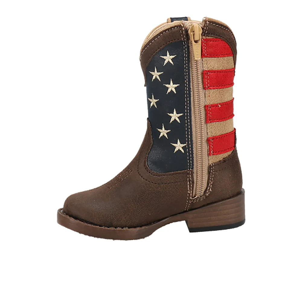 American Patriot Square Toe Cowboy Boots (Toddler) - Image 3