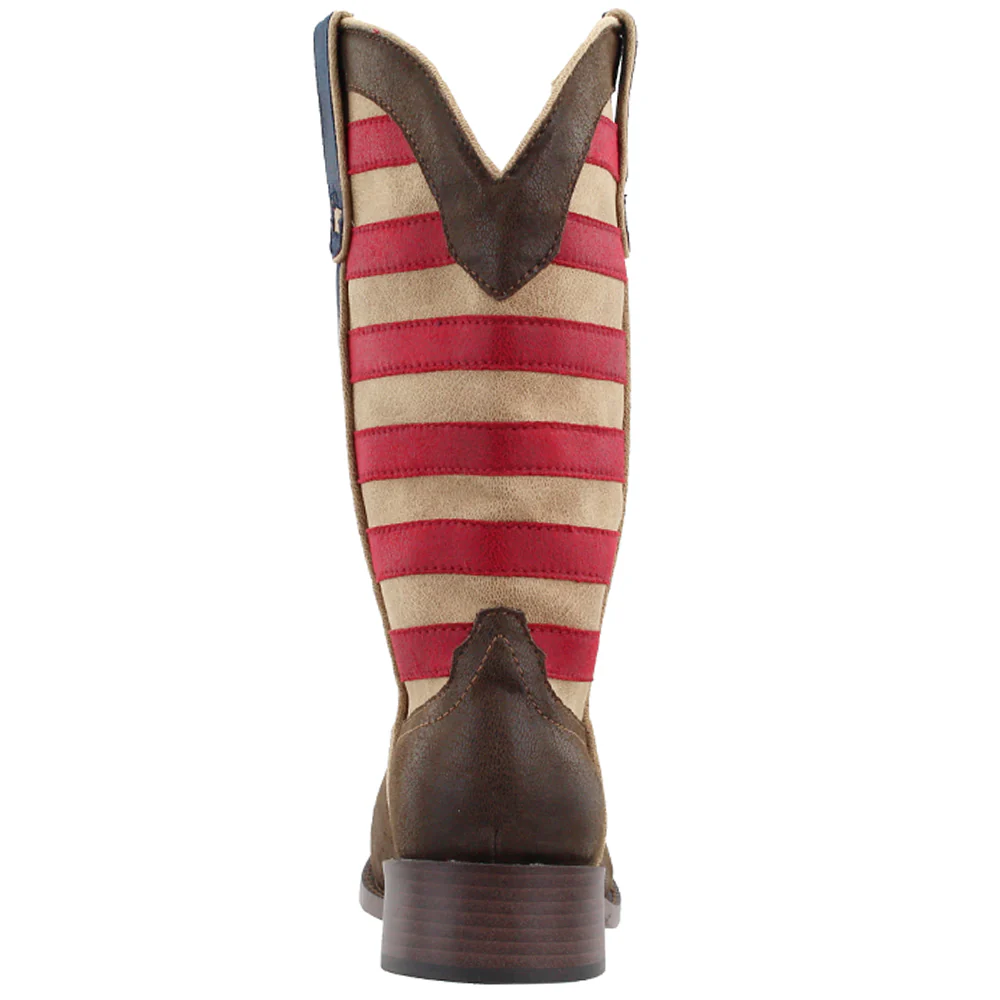 American Patriotic Square Toe Cowboy Boots - Image 3