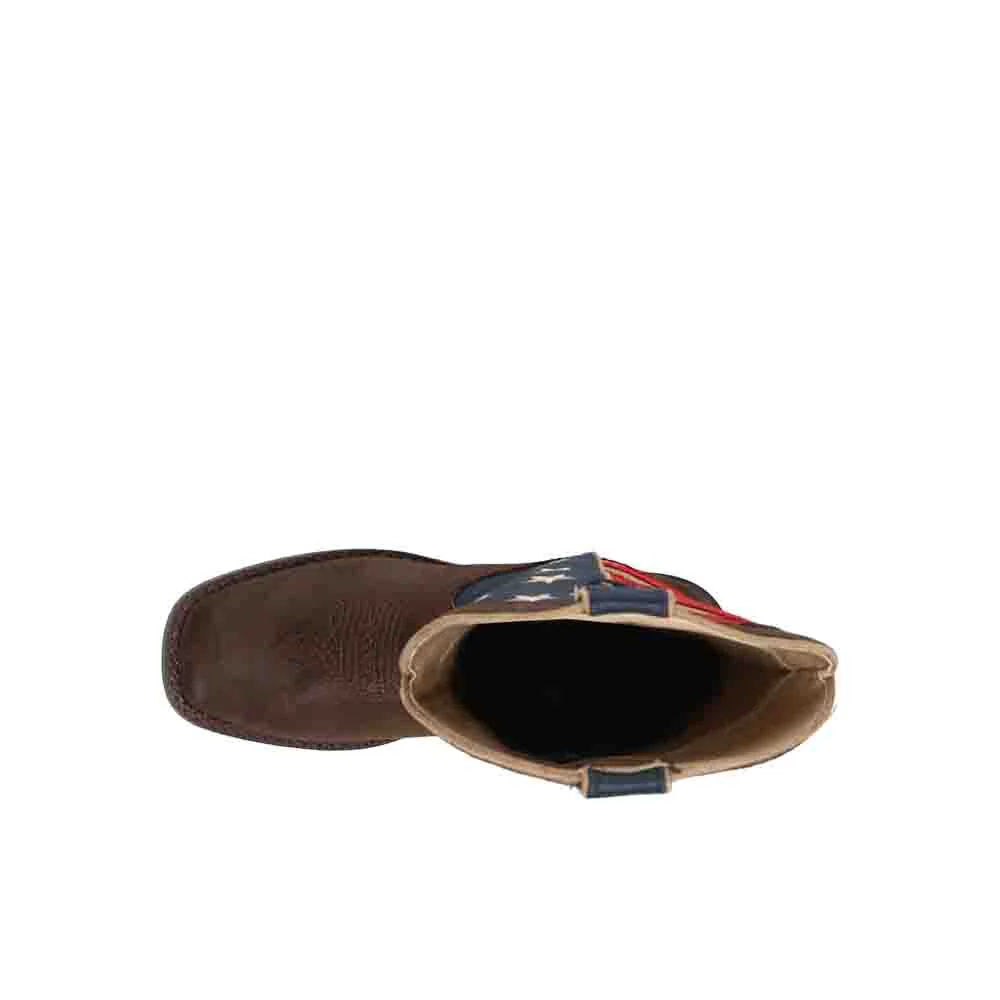 American Patriotic Square Toe Cowboy Boots (Big Kid) - Image 4