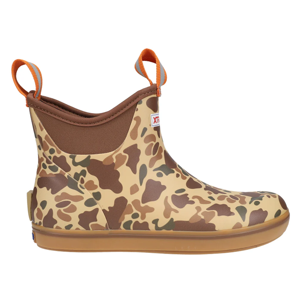 Ankle Deck Camo Round Toe Pull on Boots