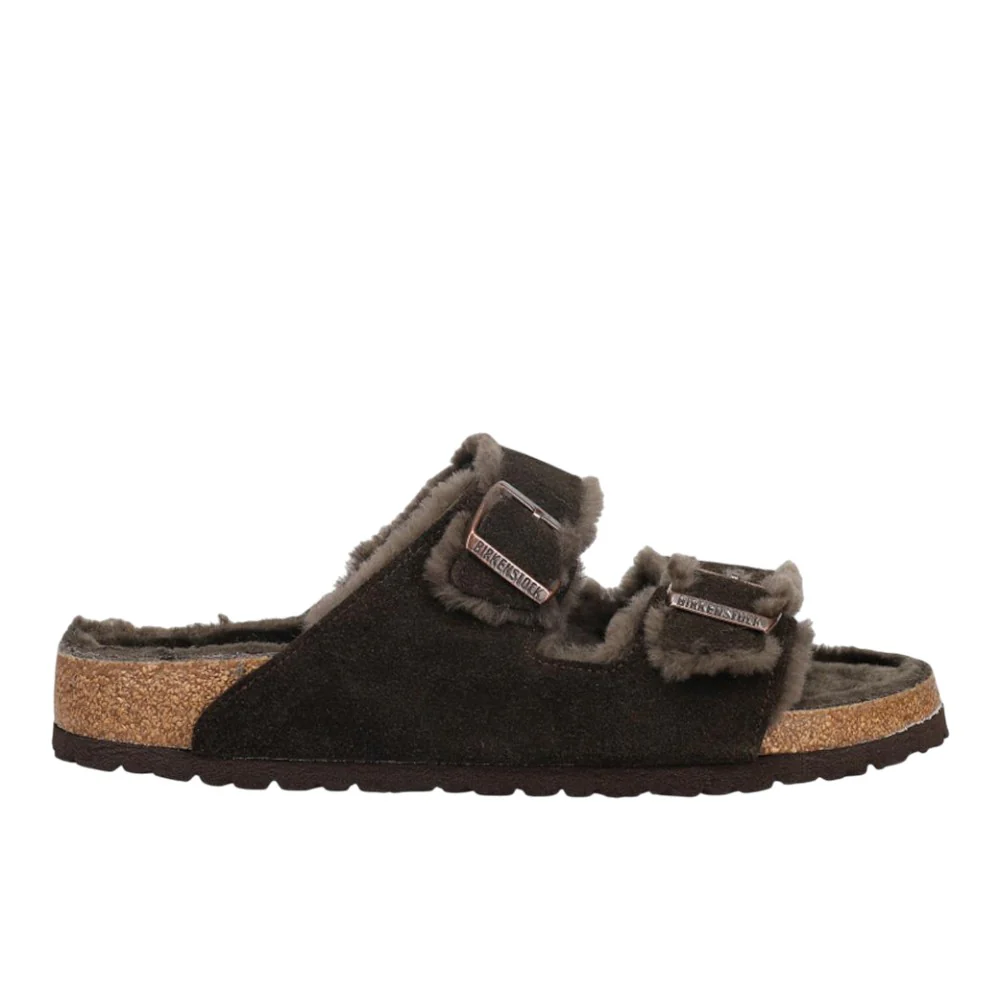 Arizona Shearling Suede Leather Sandals