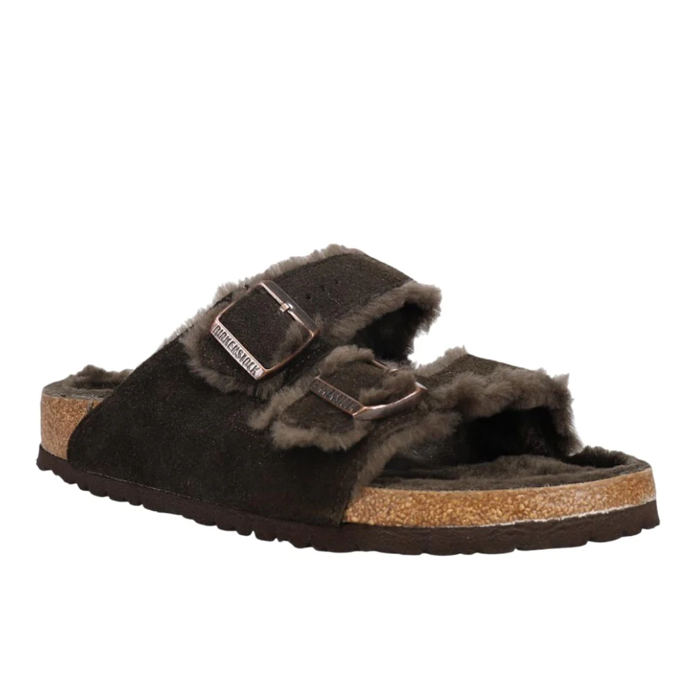 Arizona Shearling Suede Leather Sandals - Image 2