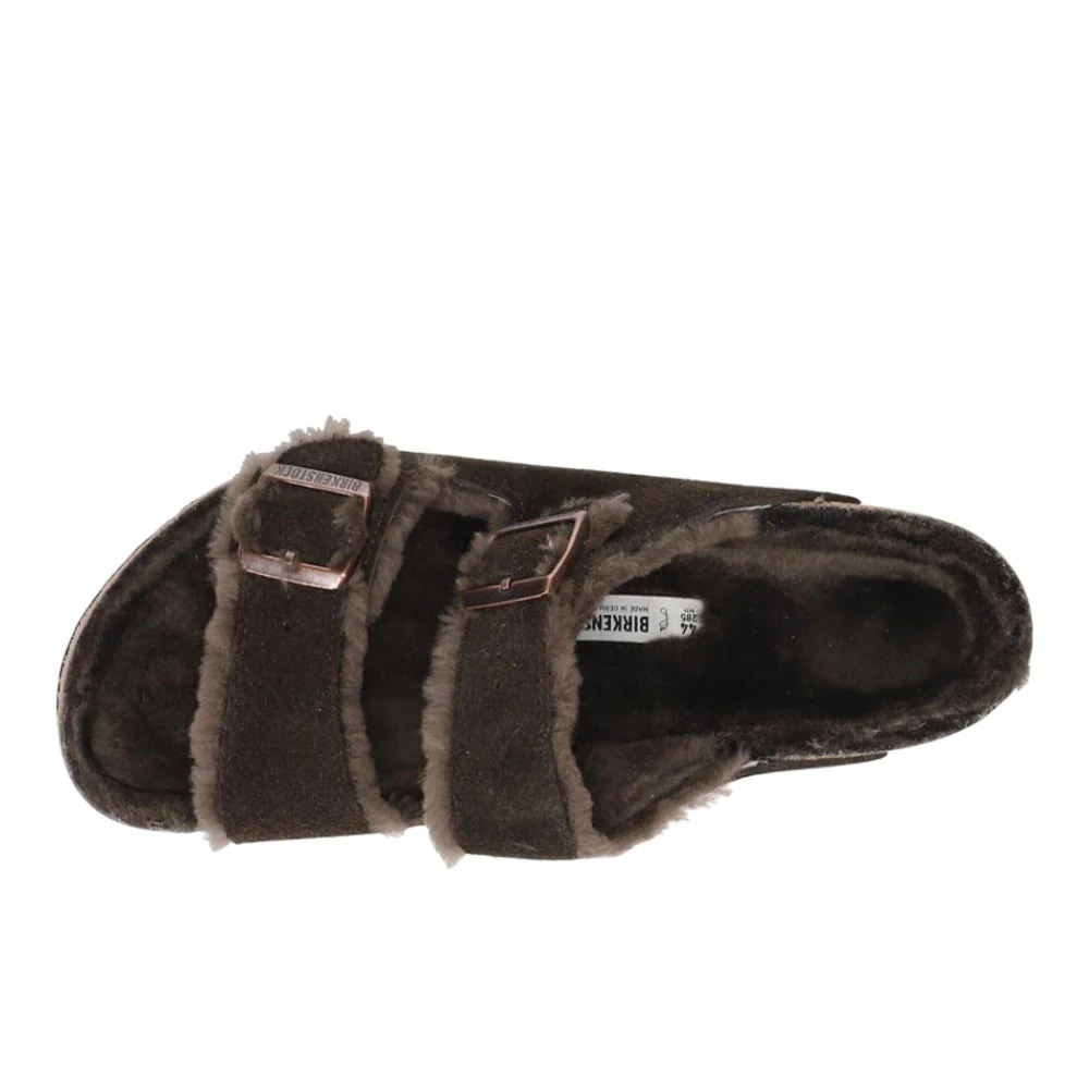 Arizona Shearling Suede Leather Sandals - Image 4
