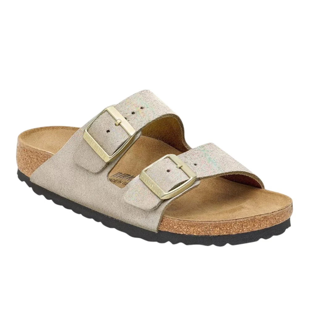 Arizona Shimmering Suede Leather Sandals - Image 2
