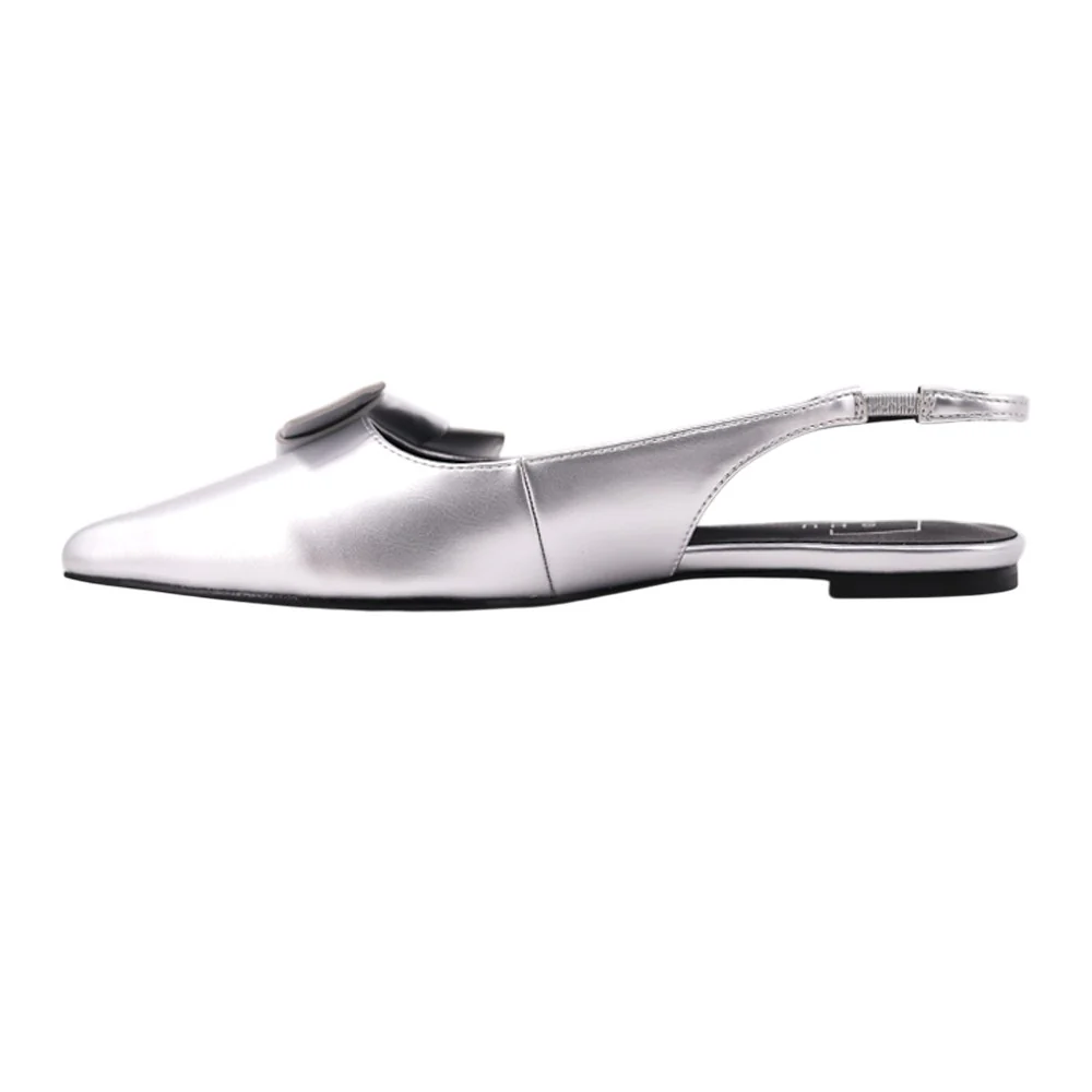 Audrey Metallic Slingback Flats - Image 3