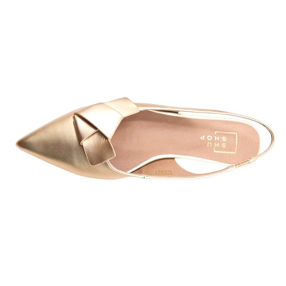 Audrey Metallic Slingback Flats - Image 4