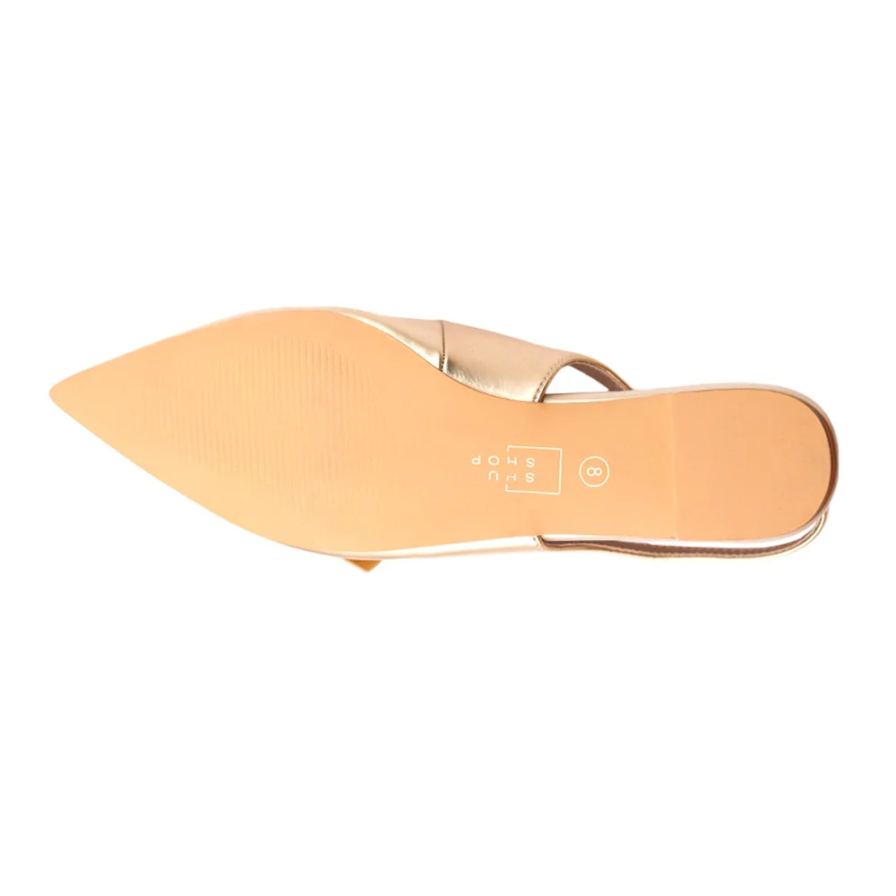 Audrey Metallic Slingback Flats - Image 5