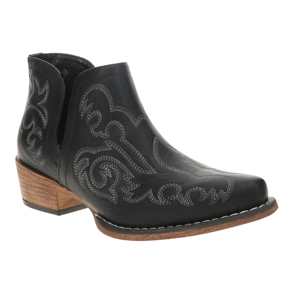 Ava Embroidered Snip Toe Cowboy Booties - Image 2