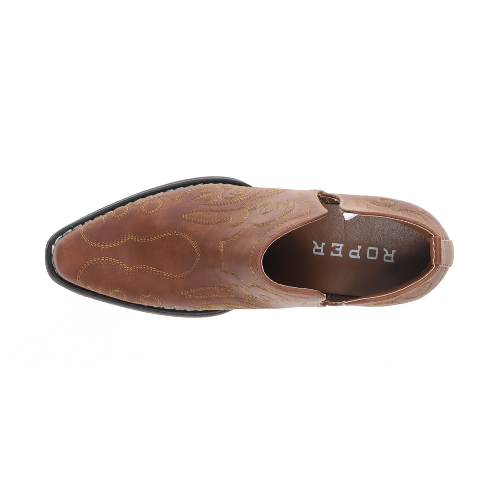 Ava Embroidered Snip Toe Cowboy Booties - Image 4
