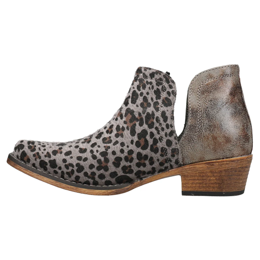 Ava Leopard Snip Toe Cowboy Booties - Image 3
