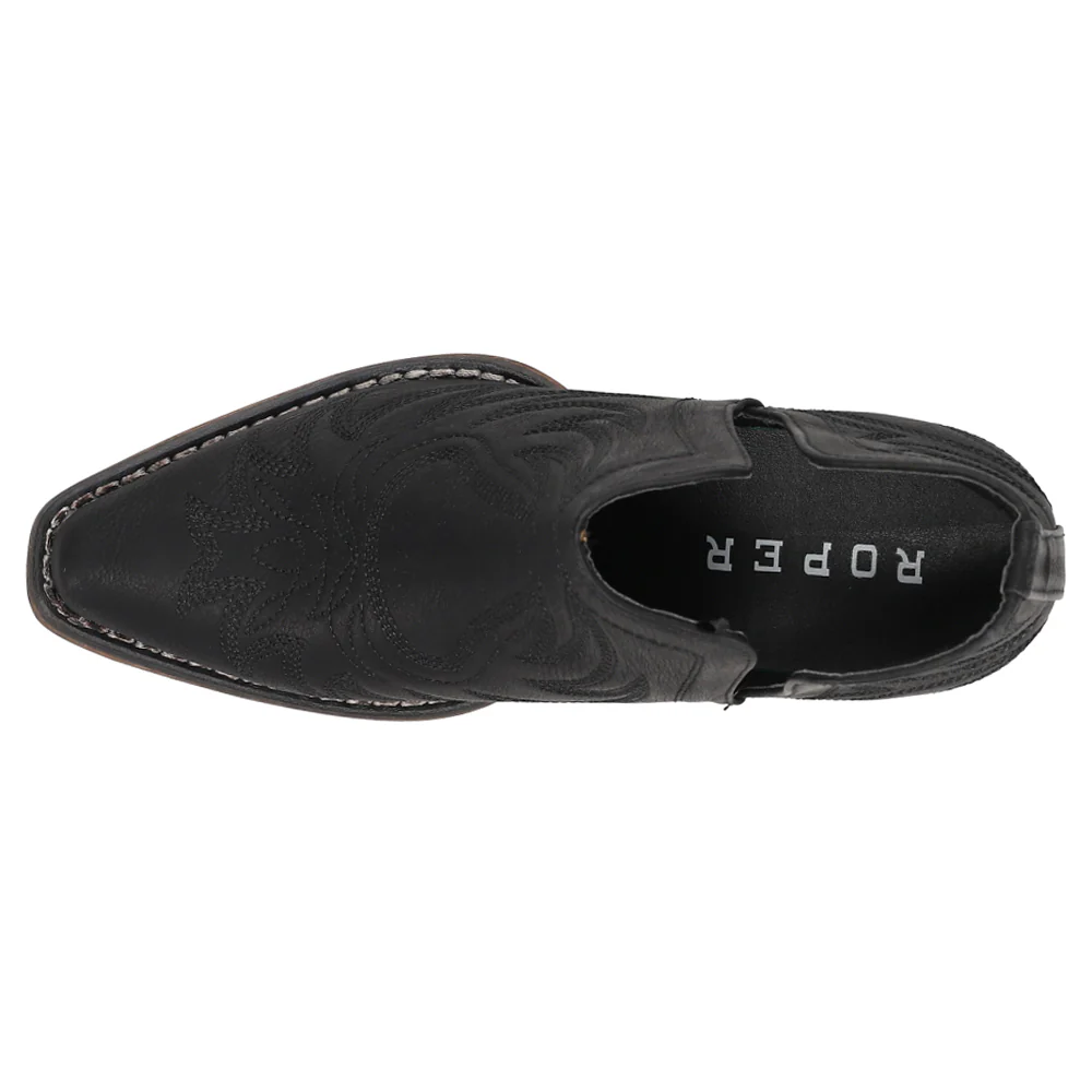 Ava Embroidered Snip Toe Cowboy Booties - Image 4