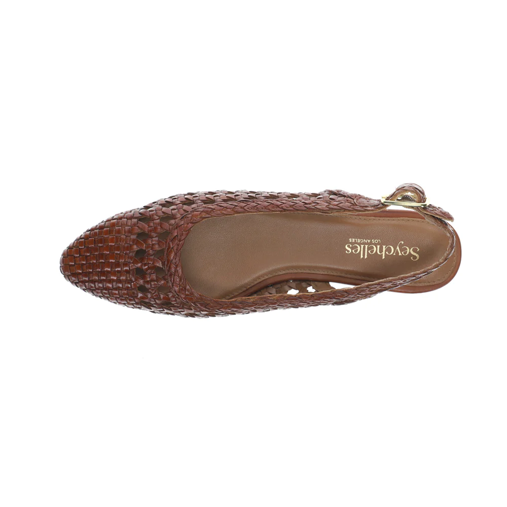 Avalon Woven Leather Slingback Flats - Image 4