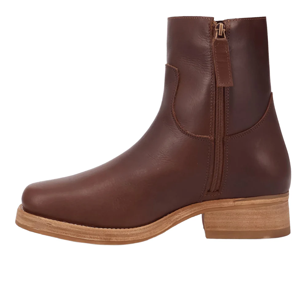 Banner Round Toe Zippered Boots - Image 3