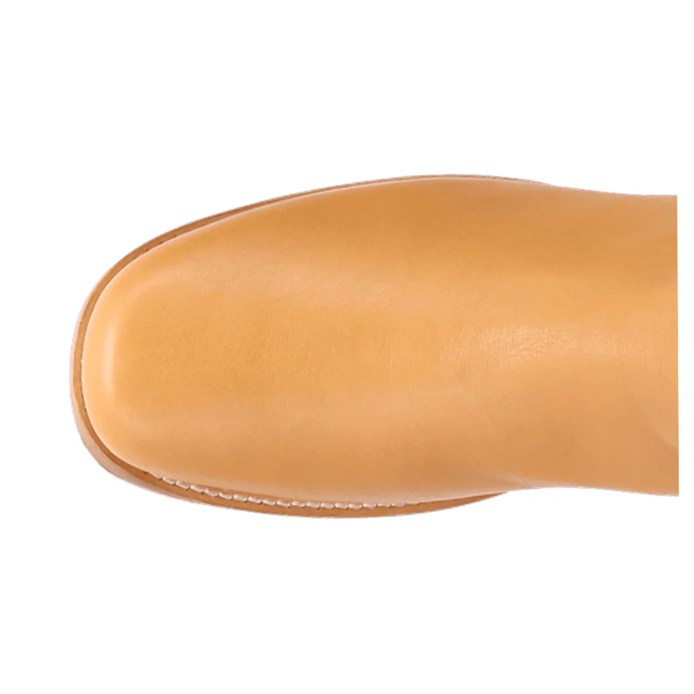 Banner Round Toe Zippered Boots - Image 4
