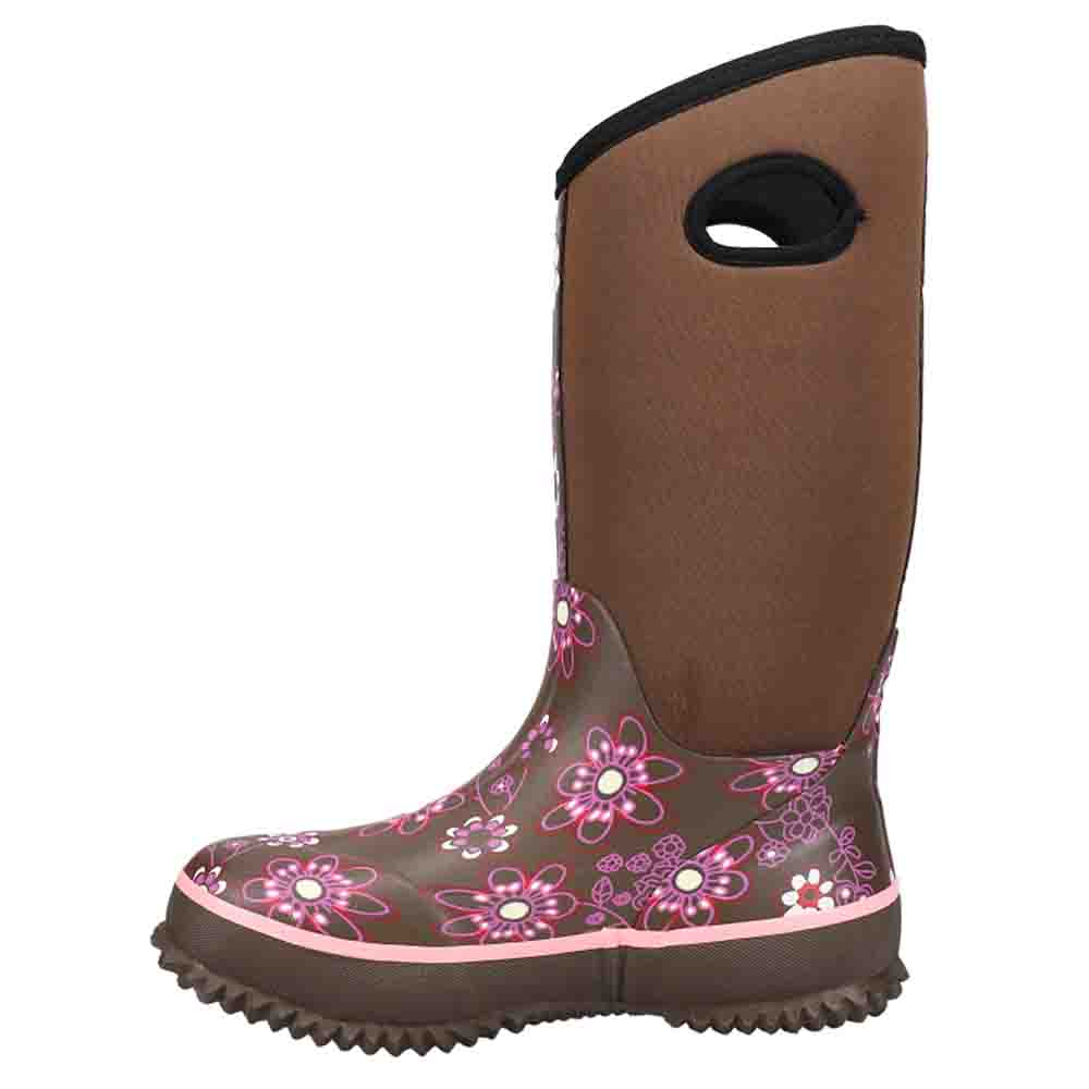 Barnyard 12 Inch Floral Round Toe Rain Boots - Image 3