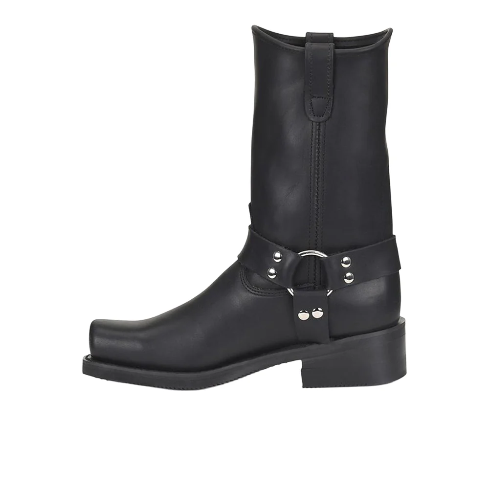 Barry Square Toe Pull On Motorcycle Boots - Image 3