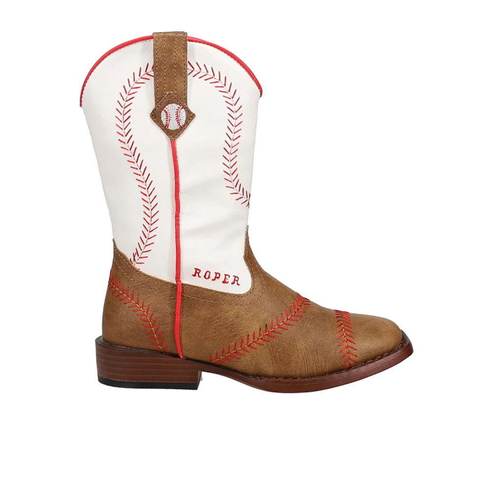 Baseball Square Toe Cowboy Boots (Little Kid)