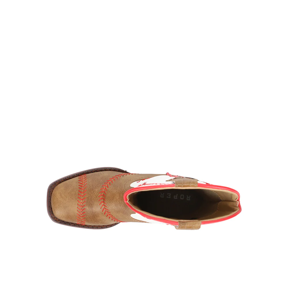 Baseball Square Toe Cowboy Boots (Little Kid) - Image 4