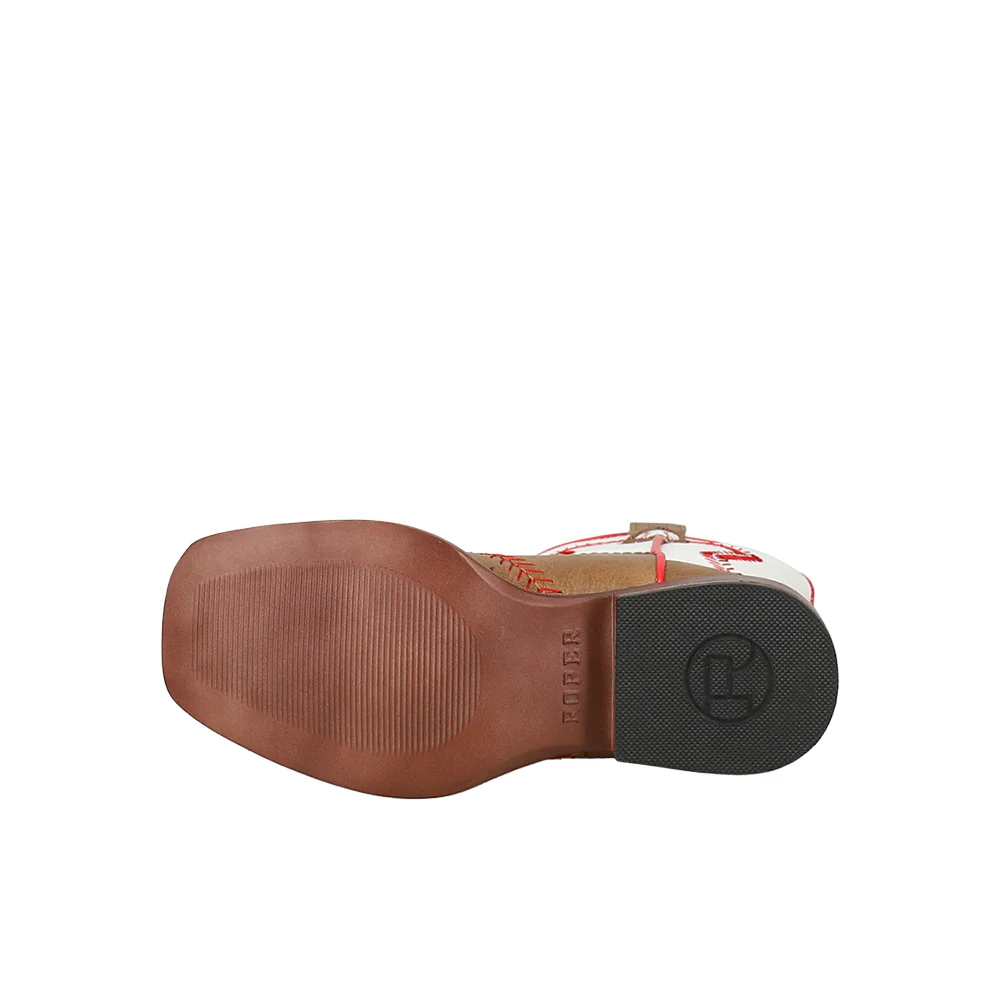 Baseball Square Toe Cowboy Boots (Little Kid) - Image 5