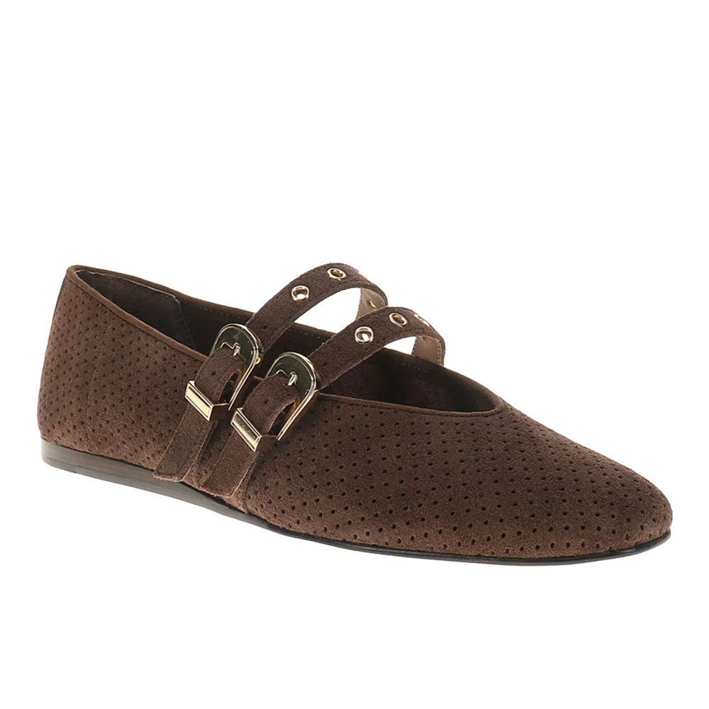 Baylee Grommet Perforated Mary Jane Ballet Flats - Image 2