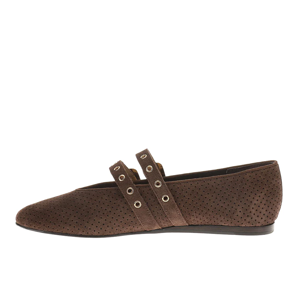 Baylee Grommet Perforated Mary Jane Ballet Flats - Image 3