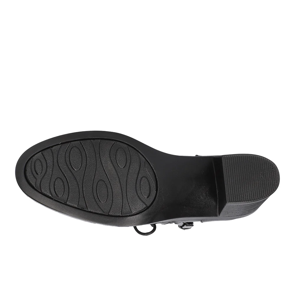 Becker Round Toe Lace Up Zippered Booties - Image 5