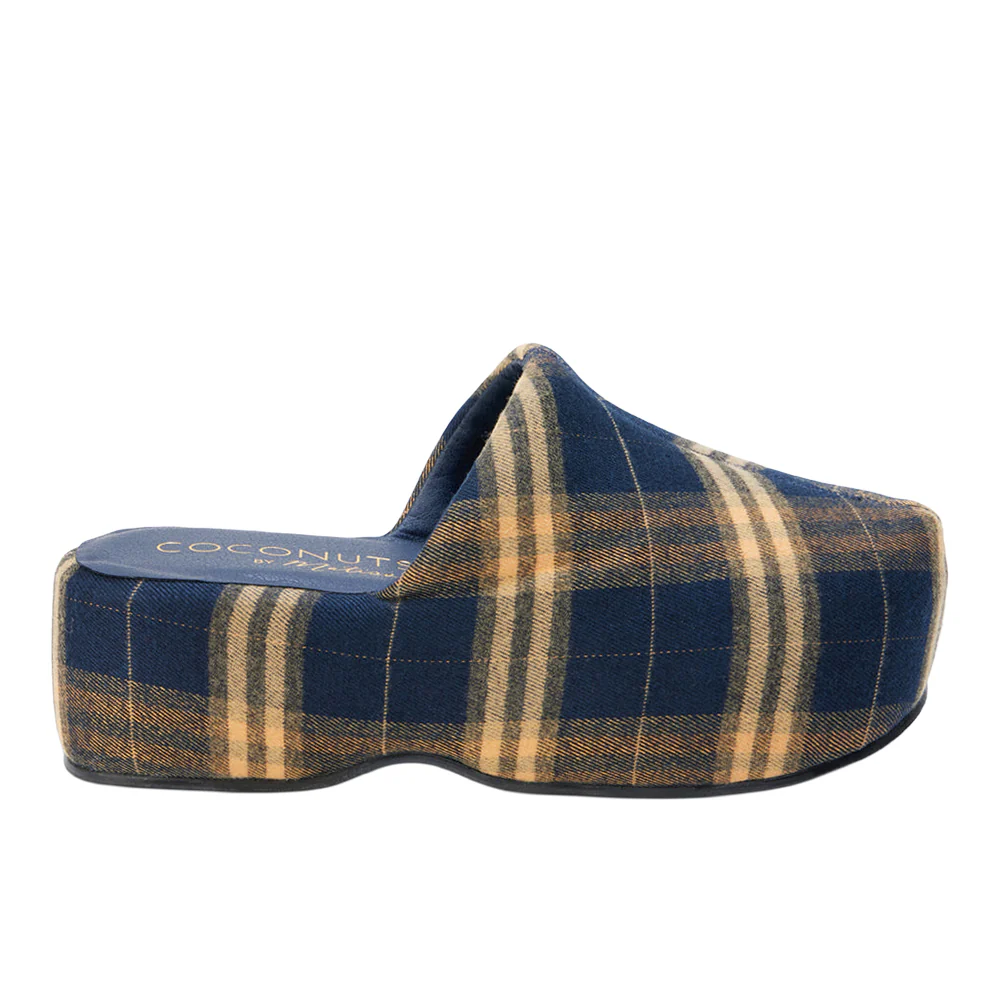 Bella Plaid Platform Mule Clogs