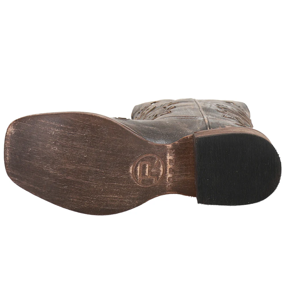 Belle Metallic Square Toe Cowboy Boots - Image 5