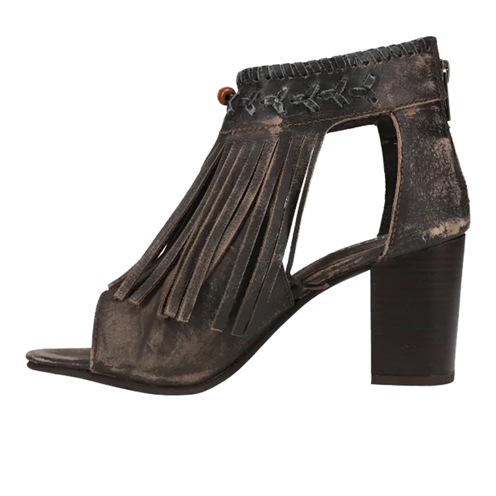 Bettina Fringe Block Heel Sandals - Image 3