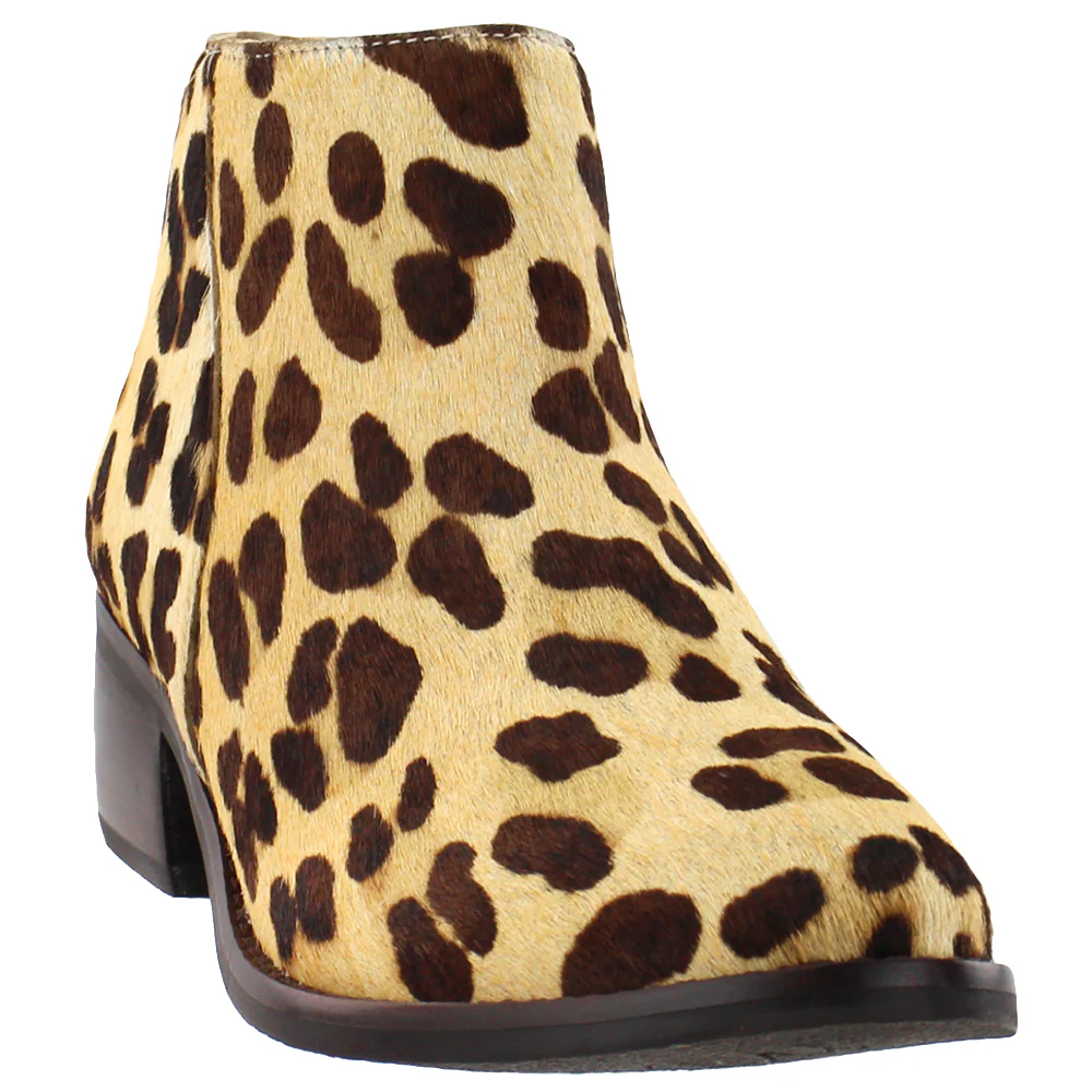 Billie Cheetah Round Toe Zippered Booties - Image 2