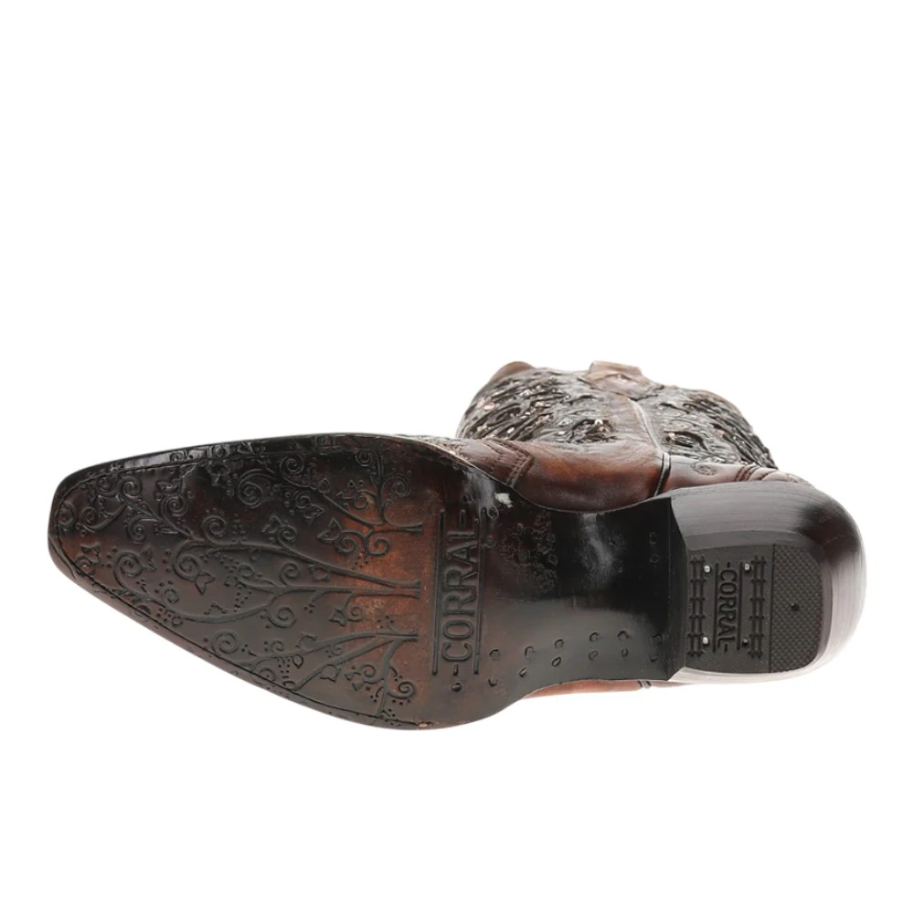 Rhinestones Sequins Embroidered Snip Toe Cowboy Boots - Image 5
