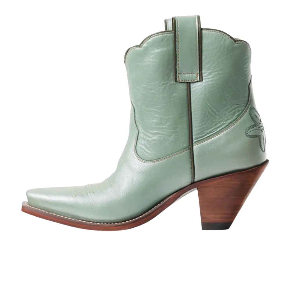 Bliss Embroidered Snip Toe Pull On Cowboy Bootie - Image 3
