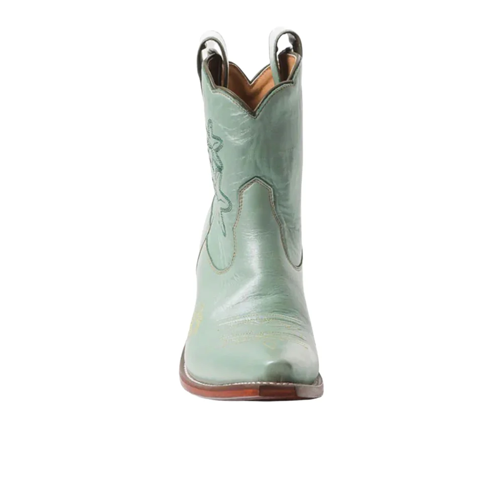 Bliss Embroidered Snip Toe Pull On Cowboy Bootie - Image 4