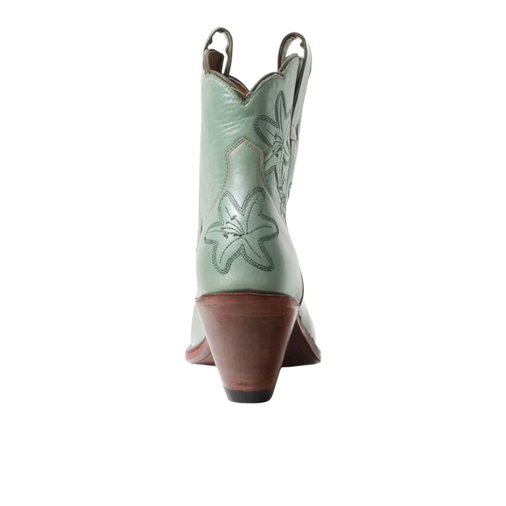 Bliss Embroidered Snip Toe Pull On Cowboy Bootie - Image 5