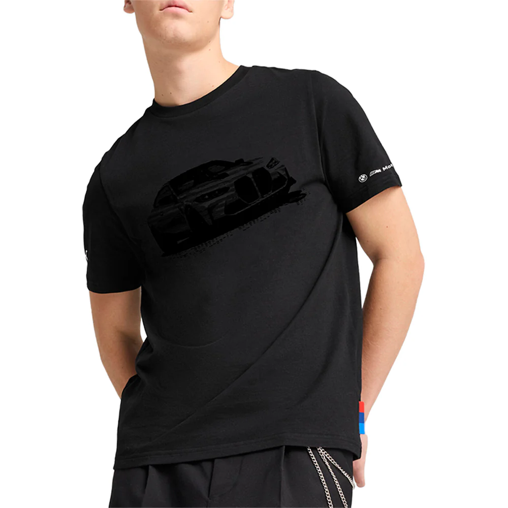 BMW M Motorsport Essentials Graphic Crew Neck Short Sleeve T-Shirt - Image 3