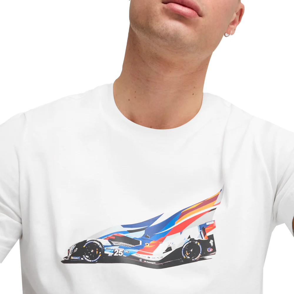 BMW M Motorsport Car 2 Graphic Crew Neck Short Sleeve T-Shirt - Image 5