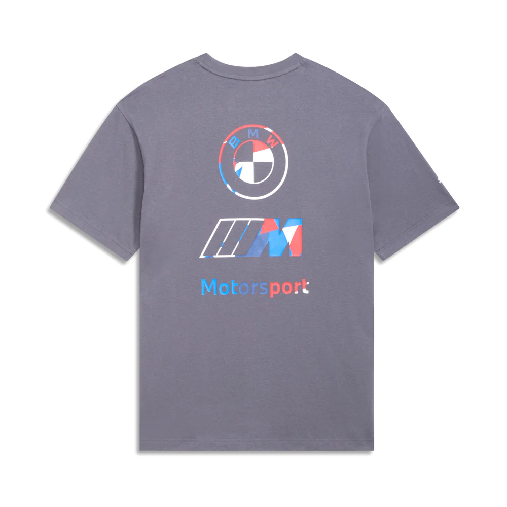 BMW M Motorsport Stacked Logo Crew Neck Short Sleeve T-Shirt - Image 2