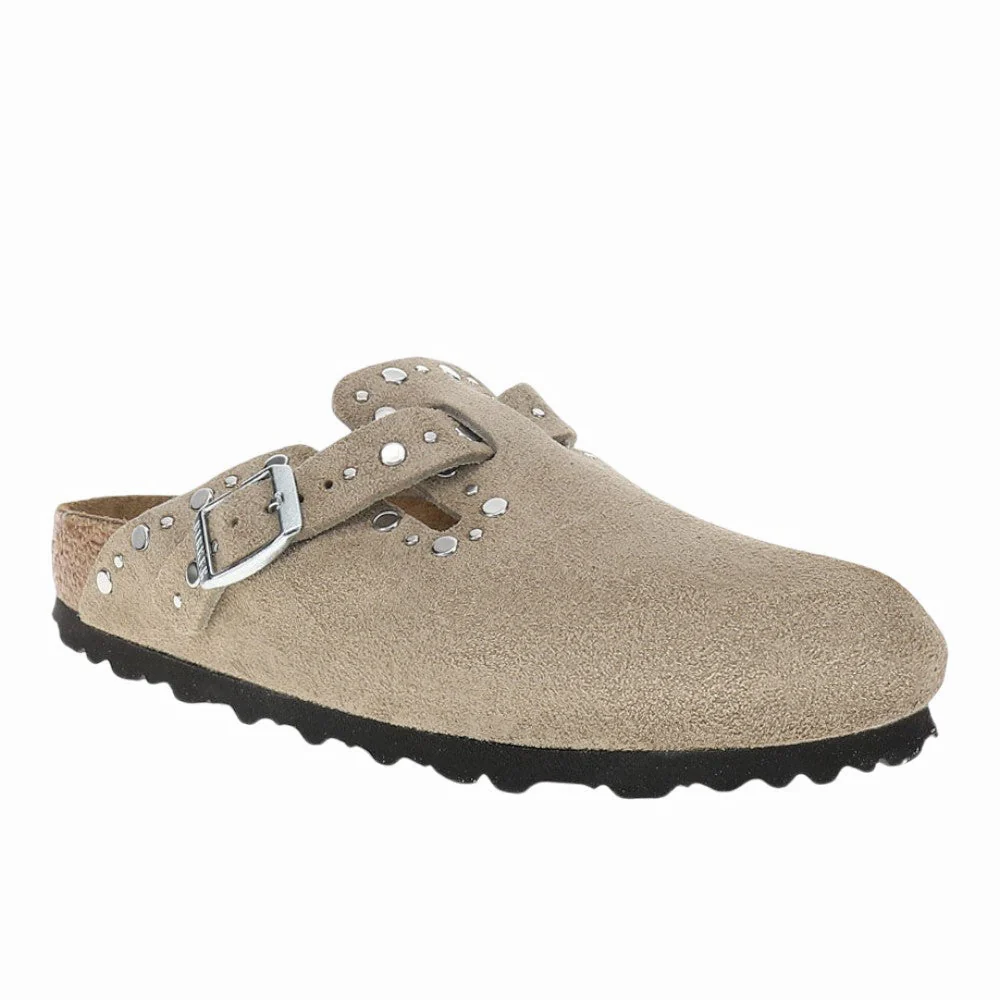 Boston Rivets Suede Leather Clogs - Image 2