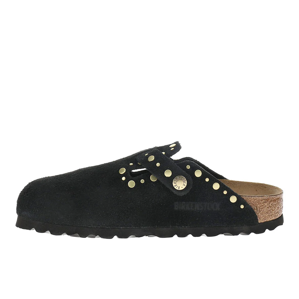 Boston Rivets Suede Leather Clogs - Image 3