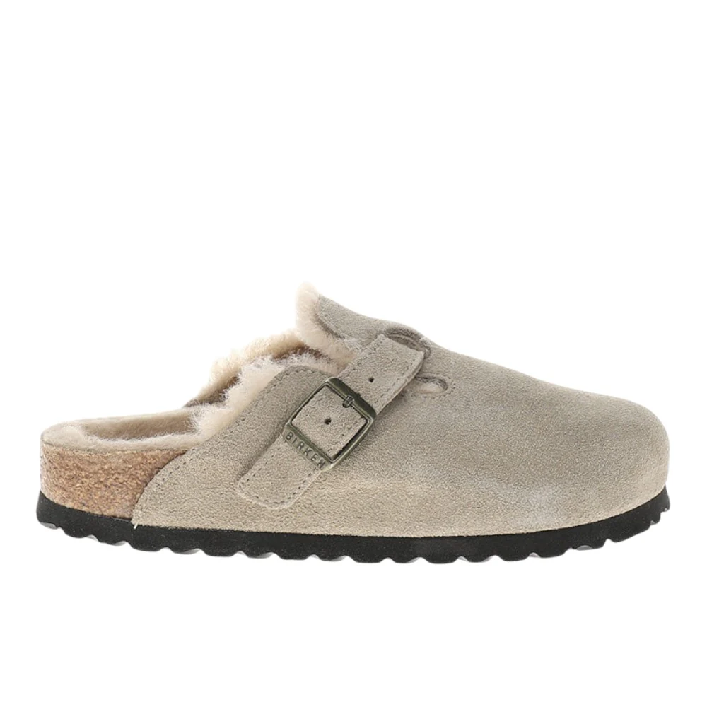 Boston Shearling Suede Leather Clogs
