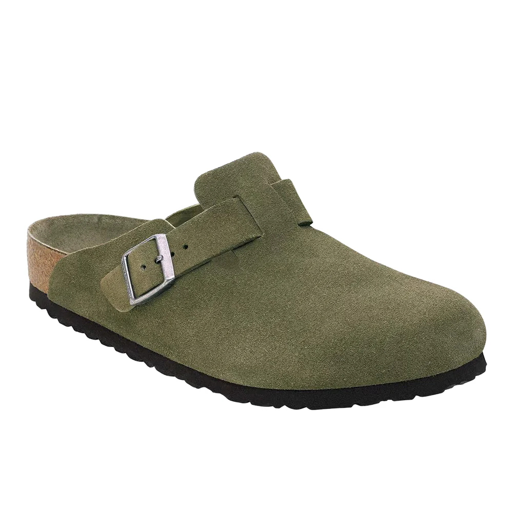Boston Soft Footbed Suede Leather Clogs - Image 2