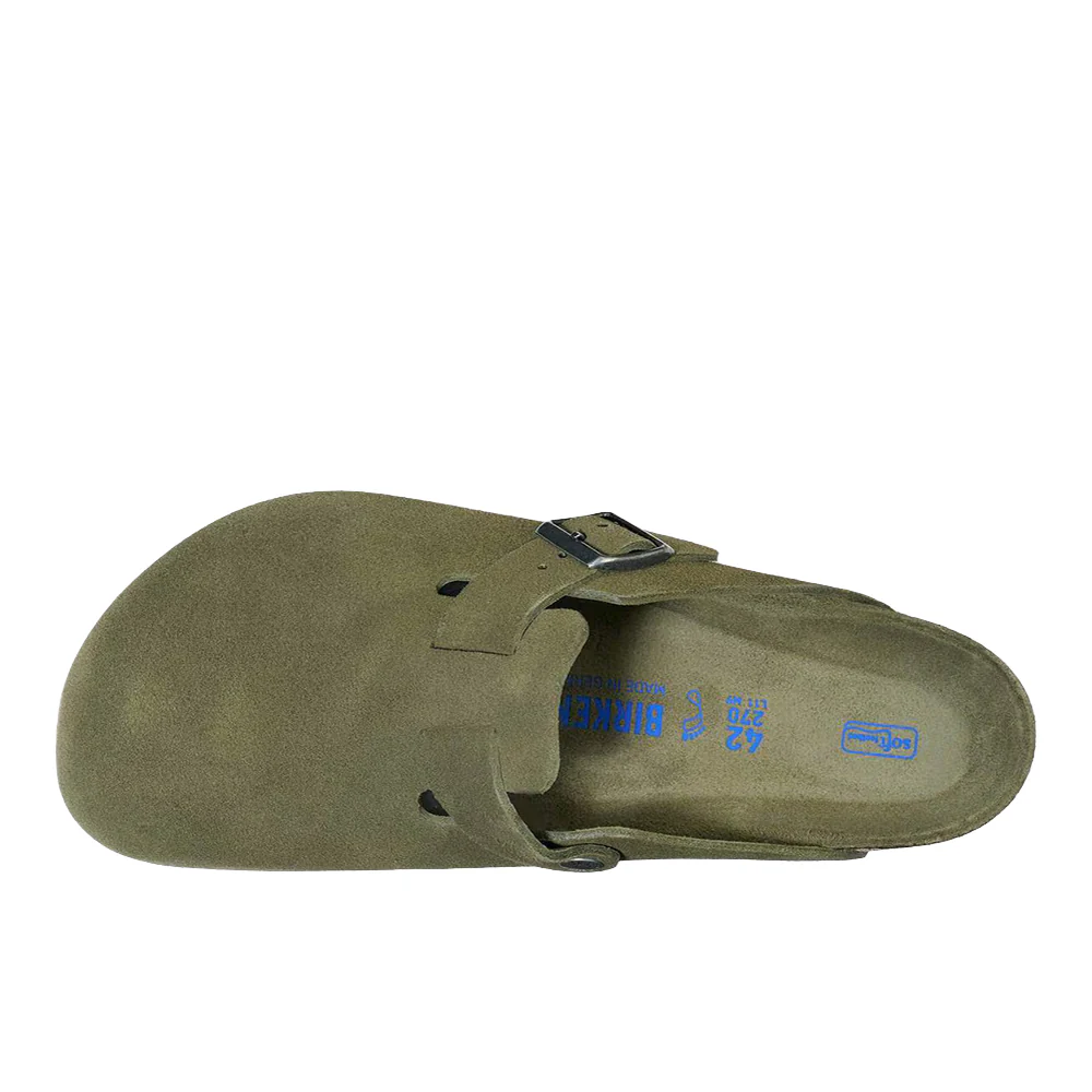Boston Soft Footbed Suede Leather Clogs - Image 4